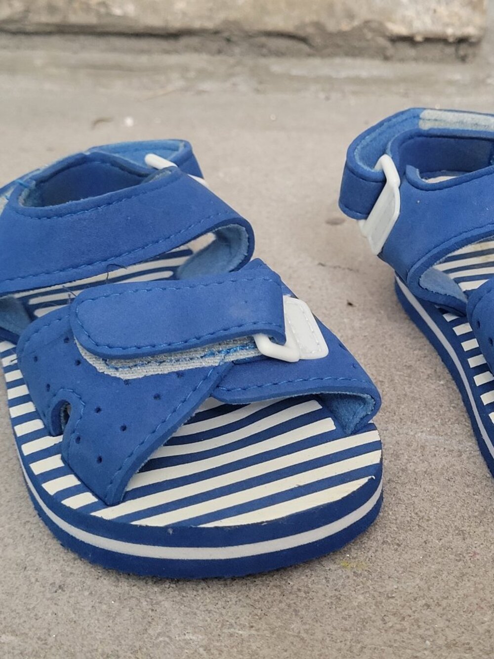 Infant Todler Baby Sandals Size 6 Beach Summer Sand Pool Blue White